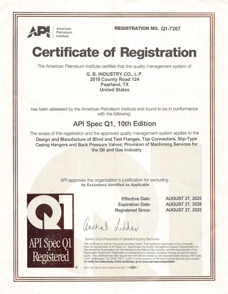 Q1-7267 Certification